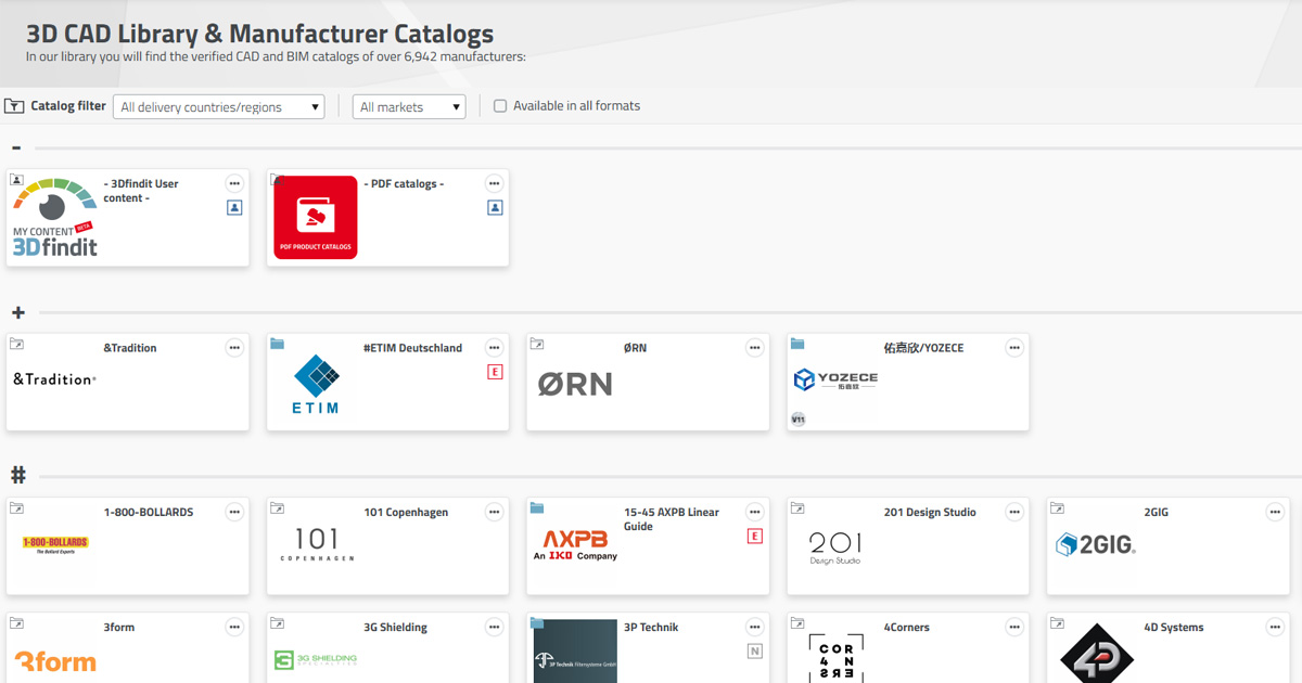 My Content Screenshot 3D CAD Bibliothek