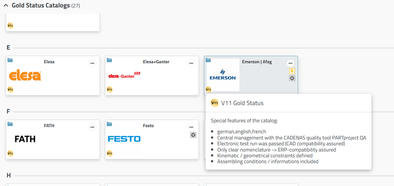 Filterung der Kataloge