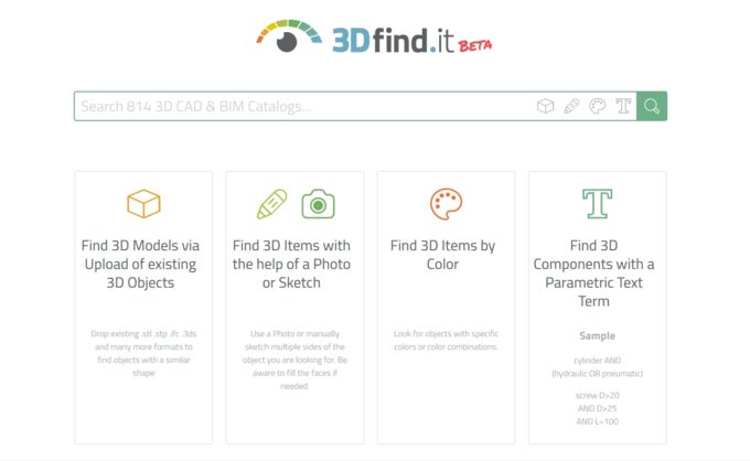 search functions of 3Dfindit.com
