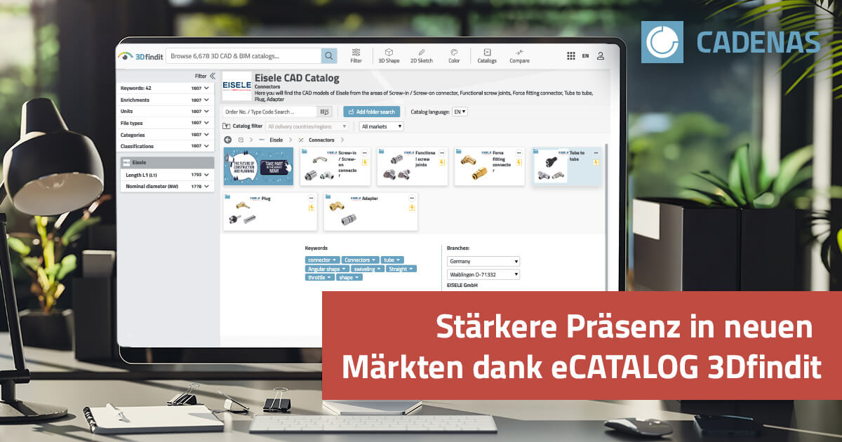 Ecatalog Sample EISELE erhöht Reichweite mit eCATALOG 3Dfindit