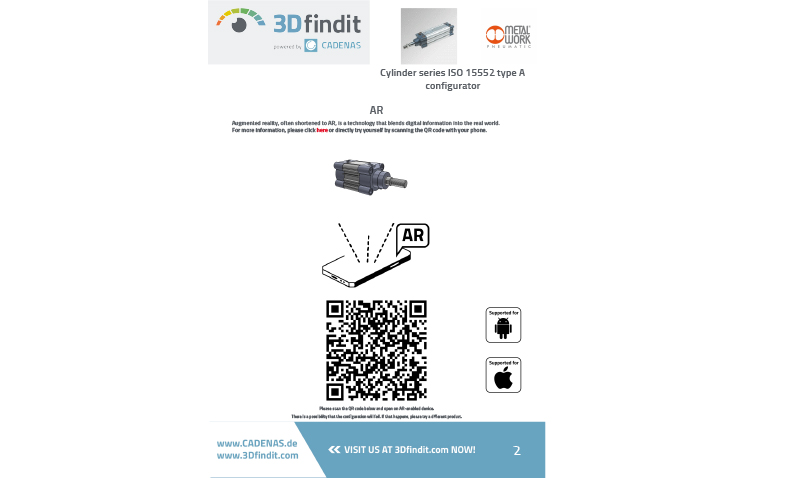 In the downloaded PDF you will now find the appropriate augmented reality QR code to scan.