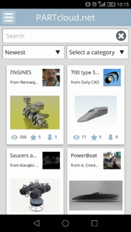 Filter functions in PARTcloud.net