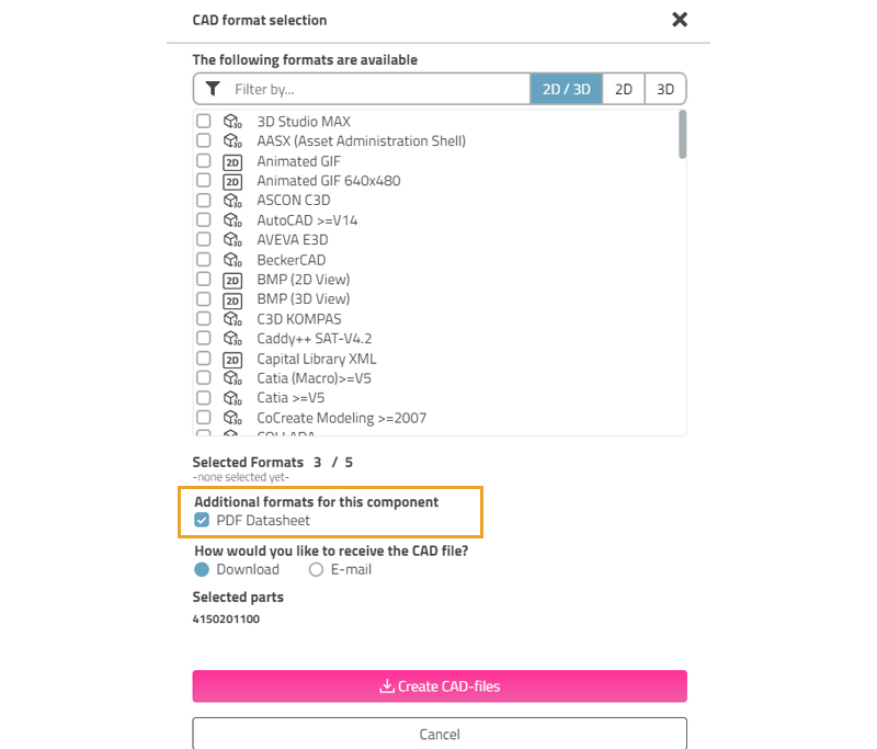 Better download options and additional information in PDF format